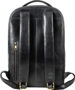 NEGOTIA Alpha - Leren Laptop Rugzak Dames En Heren - Leren Rugtas - 100% Luxe Top-Grain Leer - Zwart -Beroemde Bagage Winkel 1006x1200