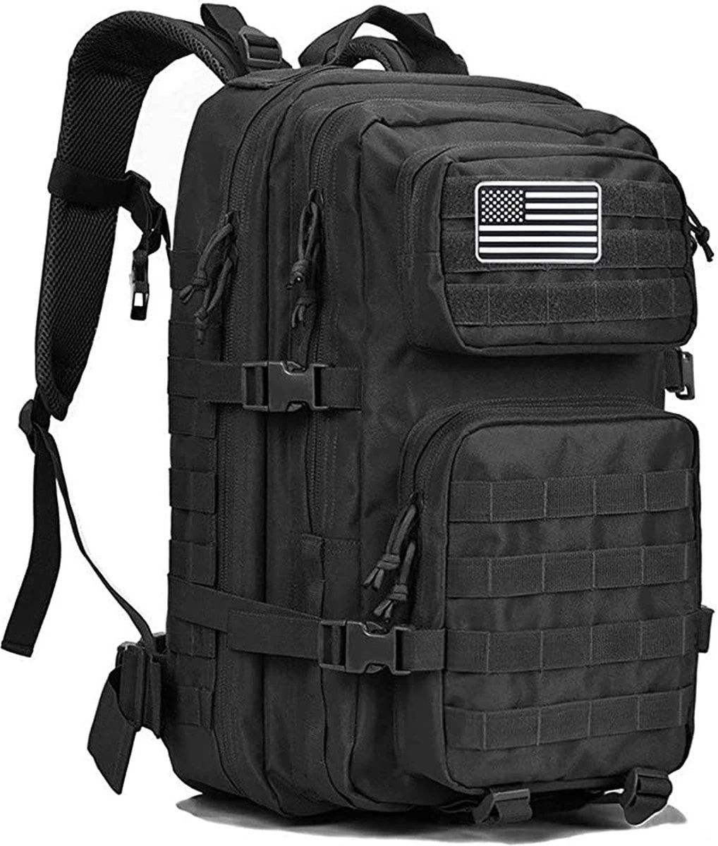 IBright 45L Militaire Rugzak | Tactische Rugzak | Oxford Stof | Waterdicht | Zwart 3 IBright 45L Militaire Rugzak | Tactische Rugzak | Oxford Stof | Waterdicht | Zwart