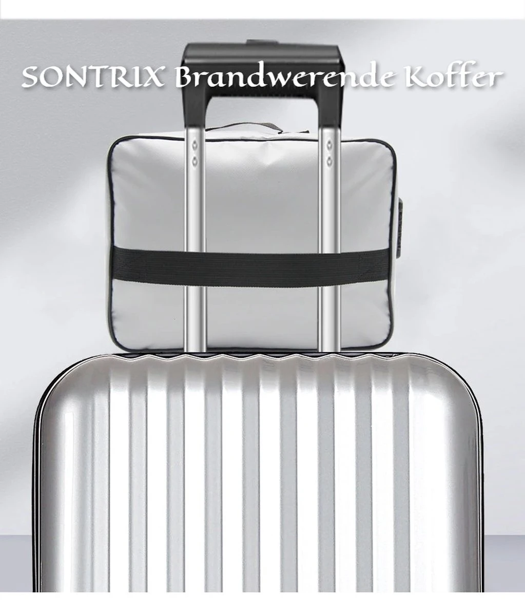 SONTRIX Brandwerende Koffer - Waterdicht - Brandwerend - Brandwerende Tas - Waterdichte Tas - Brandwerende Documententas - Tas - Handtas - Zwart 8 SONTRIX Brandwerende Koffer - Waterdicht - Brandwerend - Brandwerende Tas - Waterdichte Tas - Brandwerende Documententas - Tas - Handtas - Zwart - Afbeelding 6