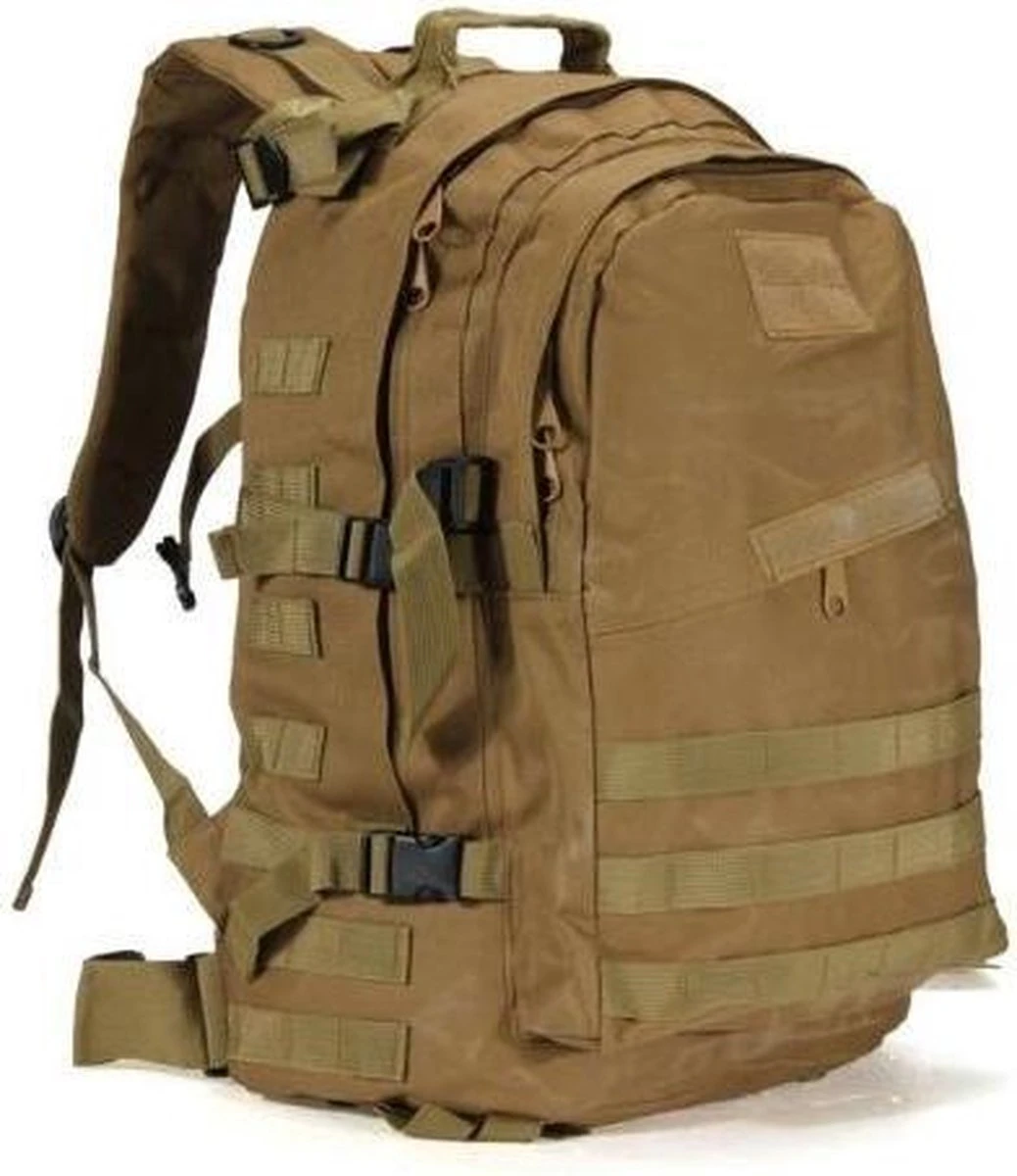 Merkloos Backpack - Militair Tactisch - Khaki - Wandelrugzak - 55 Liter 3 Merkloos Backpack - Militair Tactisch - Khaki - Wandelrugzak - 55 Liter