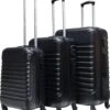 Castillo Trimix 3 Delige ABS Kofferset - Zwart -Beroemde Bagage Winkel 1047x1200