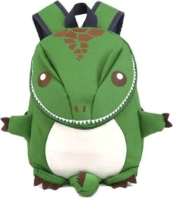 Kleine Dino Rugzak Groen Monster Draak Tas - Rugtas Schooltas Rugtasje Dinosaurus T-rex