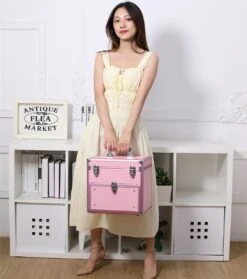 Nagel Beautycase / Beautykoffer Roze Kleur - Kapper - Tattoo - Nagel - Visagie - Make-up - Cosmetica - Schmink - Beauty Case / Beauty Koffer -Beroemde Bagage Winkel 1064x1200 3