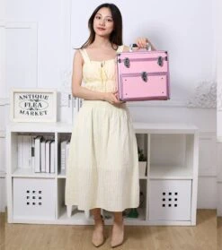 Nagel Beautycase / Beautykoffer Roze Kleur - Kapper - Tattoo - Nagel - Visagie - Make-up - Cosmetica - Schmink - Beauty Case / Beauty Koffer -Beroemde Bagage Winkel 1064x1200 4