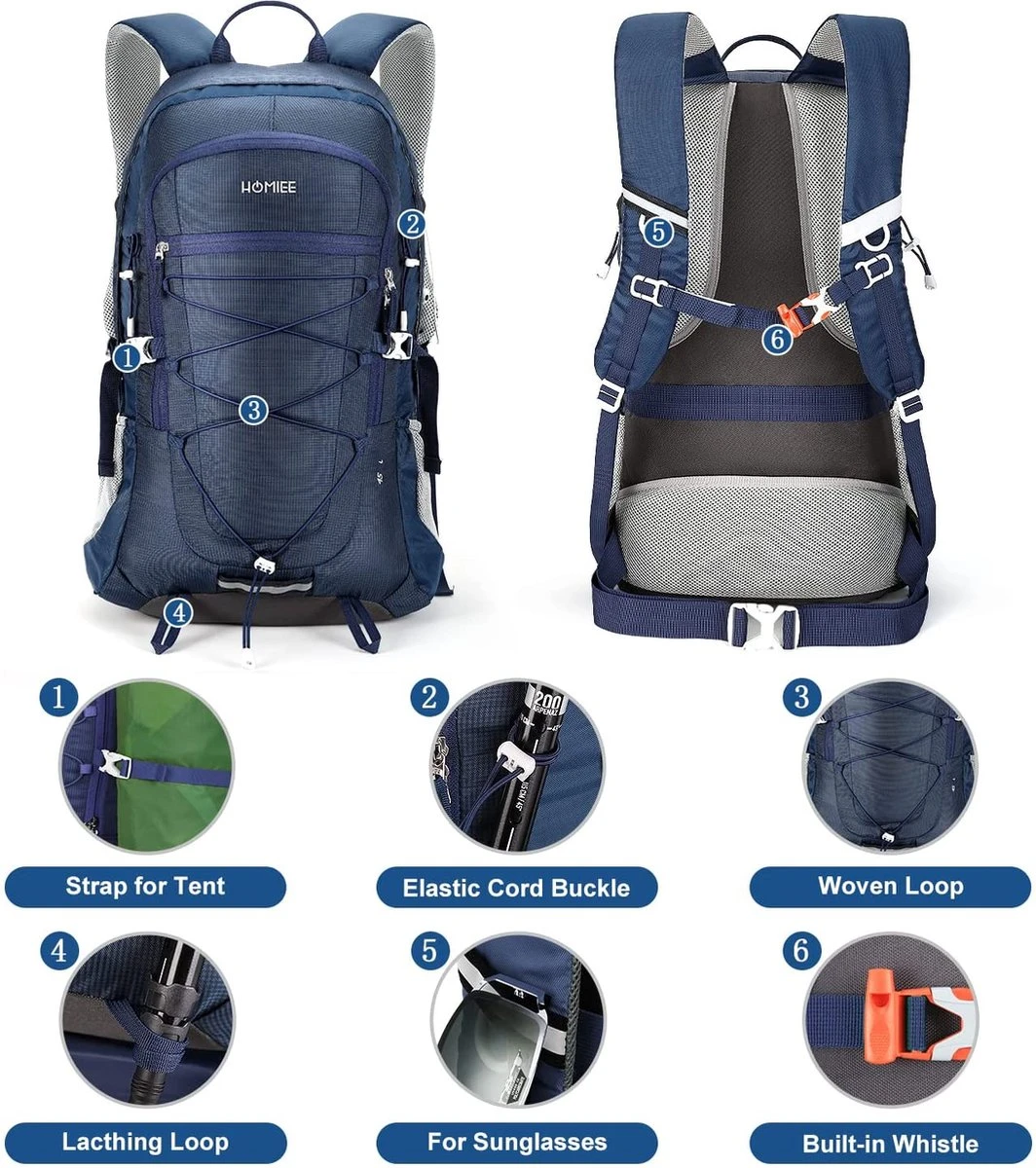 Merkloos Backpack – Trekking Hiking Camping - Outdoor Rugzak – Reizen Rugzak Rugtas – Waterdicht 4 Merkloos Backpack – Trekking Hiking Camping - Outdoor Rugzak – Reizen Rugzak Rugtas – Waterdicht - Afbeelding 2