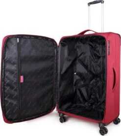 Decent D-Upright Large Koffer - 76 Cm Expandable - TSA Slot - Bordeaux Rood -Beroemde Bagage Winkel 1067x1200