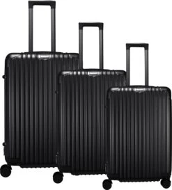 Royal Swiss - Kofferset - Cijferslot- Lichtgewicht Koffer - 4 Wielen- Zwart -Beroemde Bagage Winkel 1087x1200 1