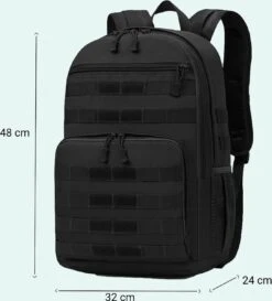 Waterdichte Rugzak - Hybride Tactical Backpack - Reistas Handbagage - Wandelrugzak - Grote Schooltas Zwart 20 Waterdichte Rugzak - Hybride Tactical Backpack - Reistas Handbagage - Wandelrugzak - Grote Schooltas Zwart -Beroemde Bagage Winkel 1087x1200 6