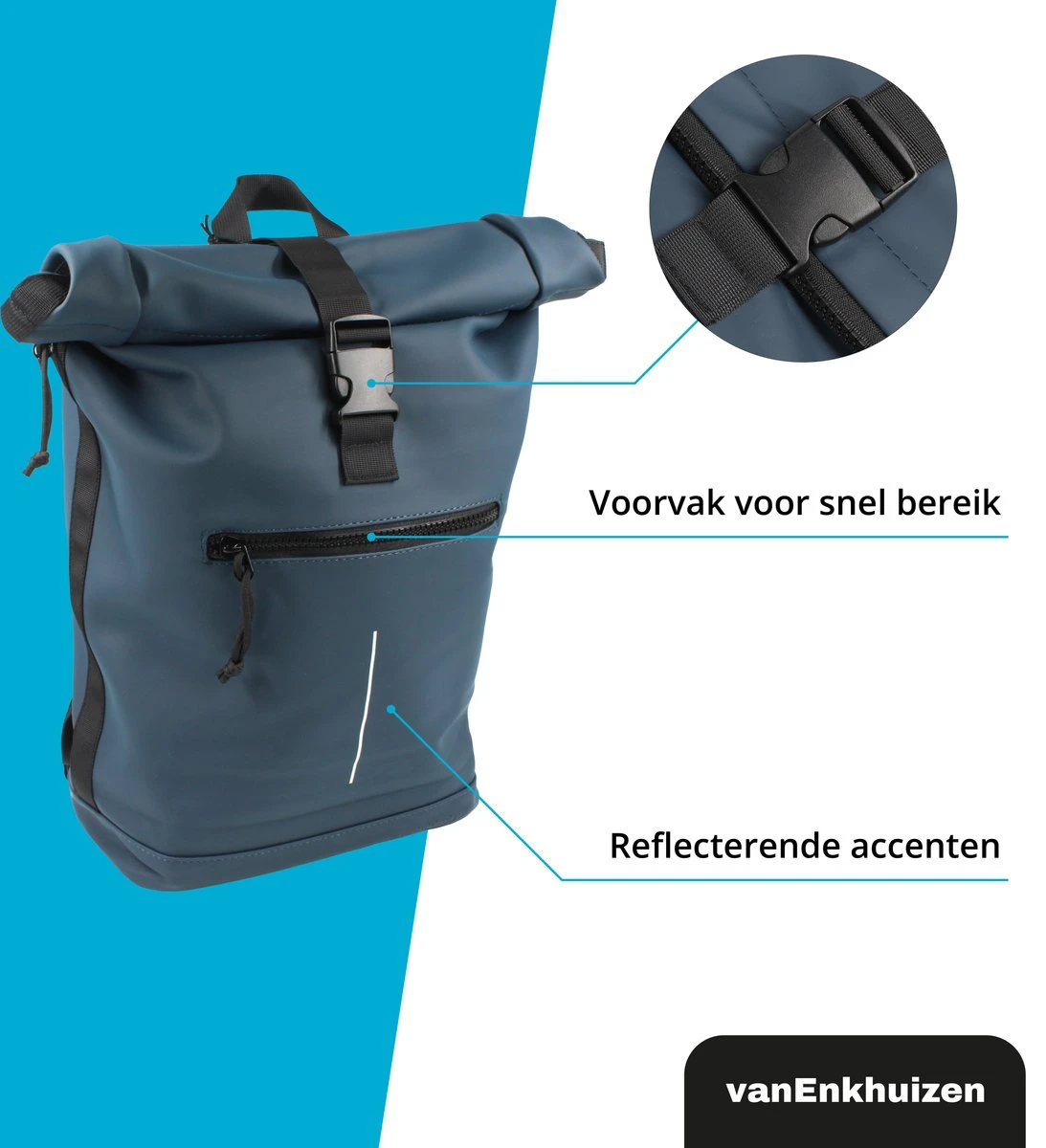 VanEnkhuizen Storm - Rugzak Donker Blauw 7 VanEnkhuizen Storm - Rugzak Donker Blauw - Afbeelding 5