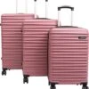 Tobeyz - Kofferset - 3-delig Roze Handbagage - Verrijdbaar Op 4 Wielen - Stevig ABS - Lichtgewicht, Trolley -Beroemde Bagage Winkel 1094x1200 2