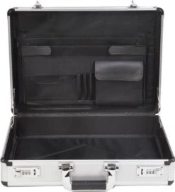 Dermata Laptoptas / Werktas / Aktetas - Business - Zilver - -Beroemde Bagage Winkel 1095x1200