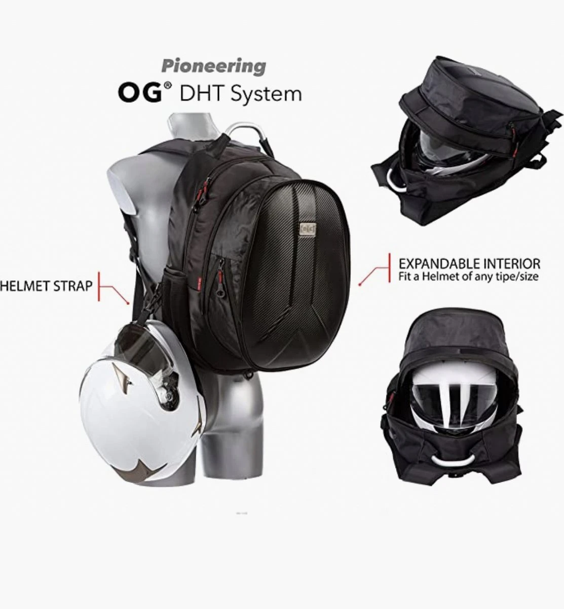 OG Original GetAway Motor-rugzak, Motorfiets-rugzak, Motorhelm Rugtas, Waterdicht, Grote Capaciteit, Vergrootbaar 35/45L, Hardshell, USB, Laptop, Helm Tas, Antidiefstal-zak, Reflecterend 6 OG Original GetAway Motor-rugzak, Motorfiets-rugzak, Motorhelm Rugtas, Waterdicht, Grote Capaciteit, Vergrootbaar 35/45L, Hardshell, USB, Laptop, Helm Tas, Antidiefstal-zak, Reflecterend - Afbeelding 4