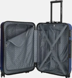 Enrico Benetti Koffer / Trolley / Reiskoffer - 65 X 41 X 25 Cm - 68 Liter - ABS - Maat M - Louisville - Blauw -Beroemde Bagage Winkel 1116x1200 3