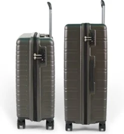 ©TROLLEYZ - Amsterdam No.9 - Kofferset 2 Delig - 55cm+78cm Met TSA Slot - Dubbele Wielen - 360° Spinners - 100% ABS - Reiskoffers In Cloudy Grey -Beroemde Bagage Winkel 1116x1200 4