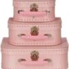 Merkloos Geboorte Kraamcadeau Meisje Koffertje Lichtroze 16 Cm - Babyshower En Kraamcadeaus -Beroemde Bagage Winkel 1119x1200