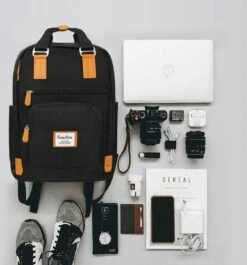 Rugzak Unisex, Schoolrugzak Met Laptopvak, Casual Dagrugzak Waterdicht Voor Laptops 15,6 Inch En 9,7 Inch Tablet, Laptoprugzak Voor Dames En Heren, Meisjes En Jongens, Oud Koper -Beroemde Bagage Winkel 1119x1200 3