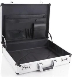 Dermata Laptoptas / Werktas / Aktetas - Business - Zilver - -Beroemde Bagage Winkel 1126x1200