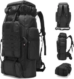 IBright XXL Tactical Backpack 100 Liter - Tactische Rugzak -Militaire Rugzak - Waterdicht - Zwart -Beroemde Bagage Winkel 1126x1200 5