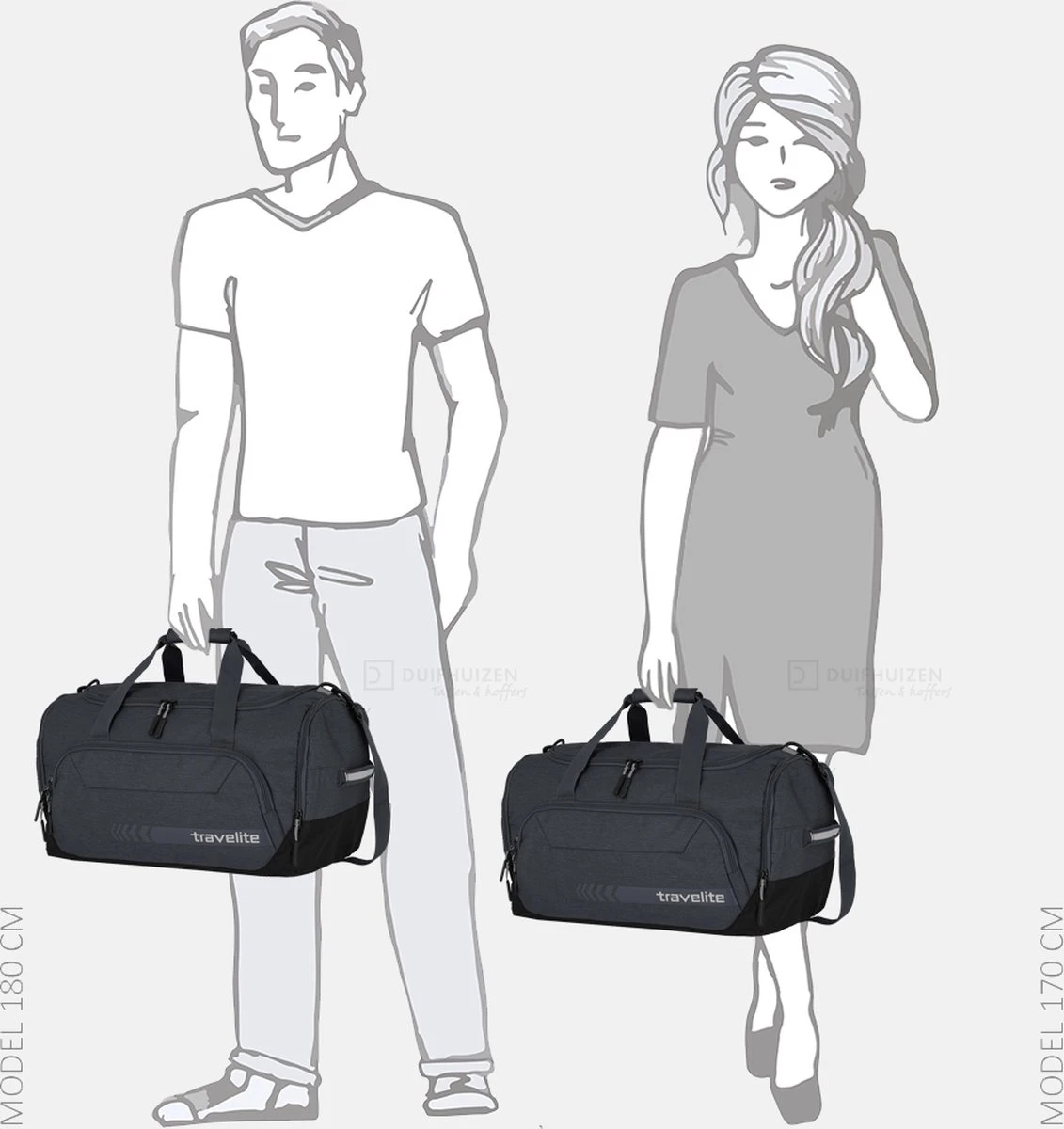 Travelite Reistas / Weekendtas - 30 X 55 X 30 Cm - 45 Liter - Kick Off - Grijs 8 Travelite Reistas / Weekendtas - 30 X 55 X 30 Cm - 45 Liter - Kick Off - Grijs - Afbeelding 6