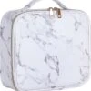 YONO Beautycase Marmer Design - Make Up Koffer Dames – Makeup Organizer – Tas Voor Cosmetica – Reis Toilettas – Wit -Beroemde Bagage Winkel 1137x1200 2