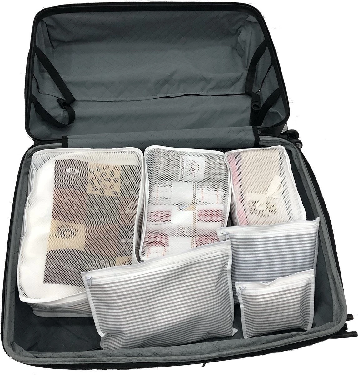 Packing Cubes Set 6-Delig – Kleding Organizer Voor Koffers, Tassen En Backpack - MYHOME24 6 Packing Cubes Set 6-Delig – Kleding Organizer Voor Koffers, Tassen En Backpack - MYHOME24 - Afbeelding 4