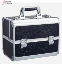 Beautycase / Beautykoffer Van Aluminium Aluminium Zwart Kleur Met Zilver Strips - Kapper - Tattoo - Nagel - Visagie - Make-up - Cosmetica - Schmink - Beauty Case / Beauty Koffer -Beroemde Bagage Winkel 1150x1200 5