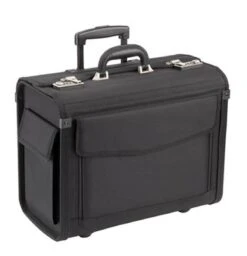 Dermata Pilotenkoffer Nylon 1340NY Zwart -Beroemde Bagage Winkel 1156x1200