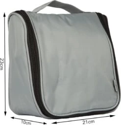 TravelSky Reis Toilettas Met Haak Travel Etui Organizer Voor Toiletartikelen Kamperen & Reizen Accessoires – Geschikt Voor Dames En Heren – Grijs -Beroemde Bagage Winkel 1160x1200 2