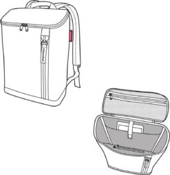 Reisenthel Overnighter-Backpack Rugzak M - 13L Twist Silver Grijs -Beroemde Bagage Winkel 1168x1200 3