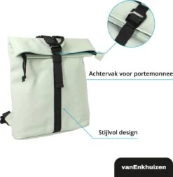 VanEnkhuizen Rolltop Rugzak 9 Liter - Waterafstotend En Thermo Materiaal - Mint 19 VanEnkhuizen Rolltop Rugzak 9 Liter - Waterafstotend En Thermo Materiaal - Mint -Beroemde Bagage Winkel 1171x1200