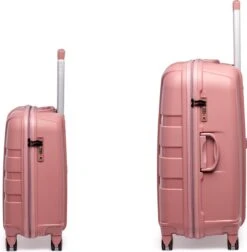 ©TROLLEYZ - Paris No.5 - Kofferset 2 Delig - 55+78cm Met TSA Slot - Dubbele Wielen - 360° Spinners - 100% Polypropyleen - Reiskoffers In Rose Blush 31 ©TROLLEYZ - Paris No.5 - Kofferset 2 Delig - 55+78cm Met TSA Slot - Dubbele Wielen - 360° Spinners - 100% Polypropyleen - Reiskoffers In Rose Blush -Beroemde Bagage Winkel 1175x1200