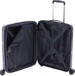 Gladiator Bionic S Handbagage Koffer Expandable - 55 Cm - TSA Slot - Zwart -Beroemde Bagage Winkel 1186x1200 2