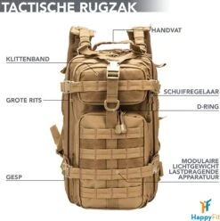Brandie® - Tactische Rugzak 30L - Hydratatie-compatibele Rugzak - Lichtgewicht - Multifunctioneel - Comfortabel In Gebruik - Voor Buiten Wandelen Kamperen Trekking Jagen - Waterdichte Tas - Zwart -Beroemde Bagage Winkel 1193x1200 6