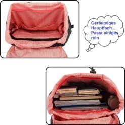 Caliyo Rugzak Unisex Zwart (3014-6) -Beroemde Bagage Winkel 1193x1200 7