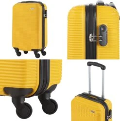 TravelZ Horizon Handbagagekoffer - 54cm Handbagage Trolley Met Gevoerde Binnenkant - Geel 14 TravelZ Horizon Handbagagekoffer - 54cm Handbagage Trolley Met Gevoerde Binnenkant - Geel -Beroemde Bagage Winkel 1196x1200