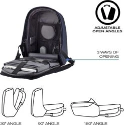 XD Design Bobby Hero Small - Anti-Diefstal Rugzak 11.5 Liter -Navy -Beroemde Bagage Winkel 1197x1200 4