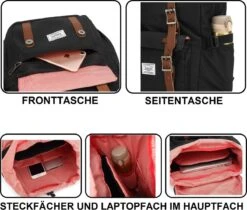 Caliyo Rugzak Unisex Zwart (3014-6) -Beroemde Bagage Winkel 1200x1021