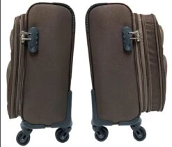 Stoffen Handbagage Koffer 51cm 4 Wielen Trolley - Bruin -Beroemde Bagage Winkel 1200x1029 1