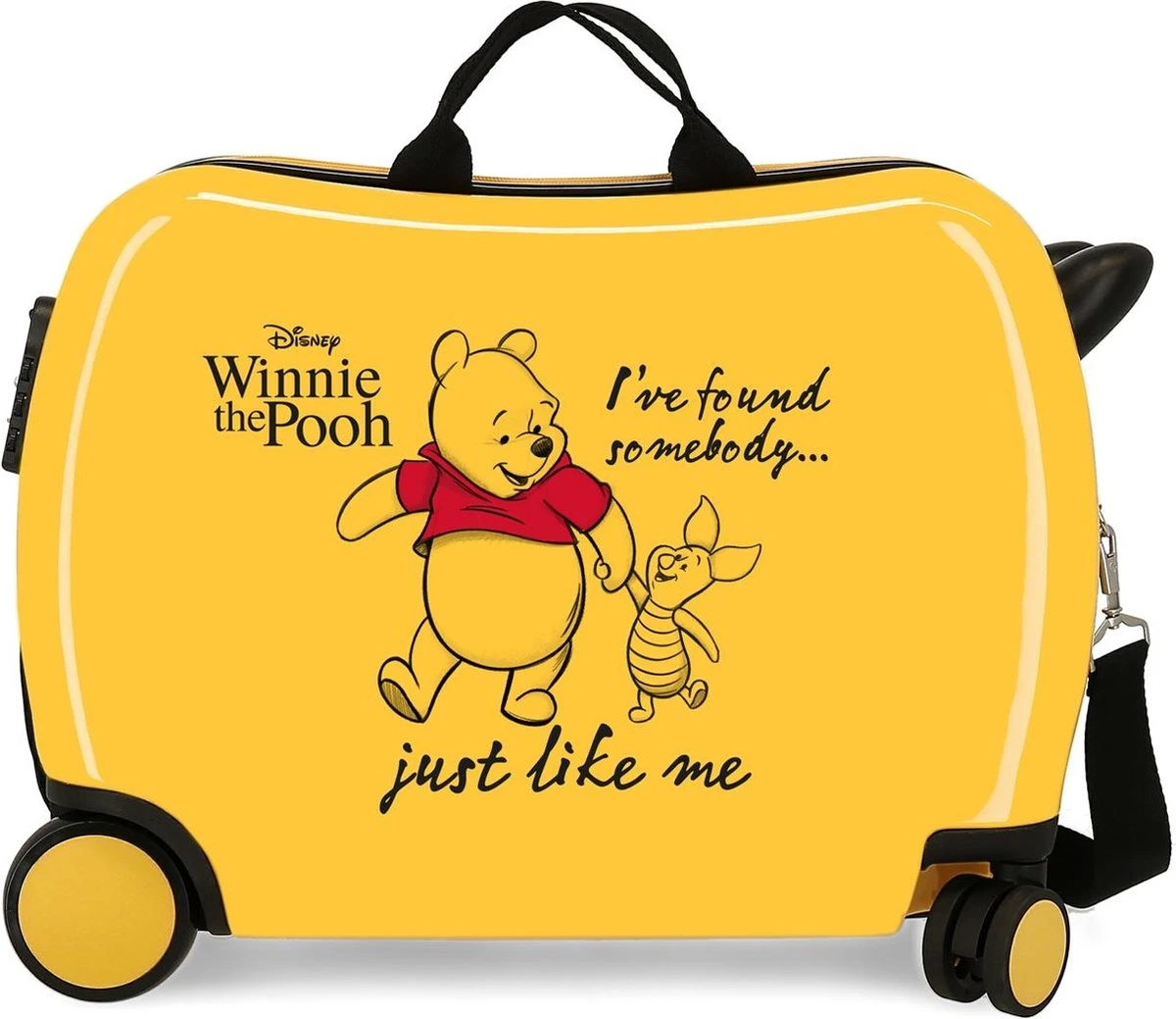 Disney Winnie The Pooh Kinderkoffer ABS Rol Zit Geel 3 Disney Winnie The Pooh Kinderkoffer ABS Rol Zit Geel