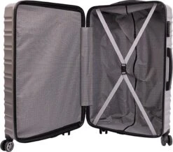 Tobeyz - Kofferset - 3-delig Grijs Handbagage - Verrijdbaar Op 4 Wielen - Stevig ABS - Lichtgewicht, Hardshell -Beroemde Bagage Winkel 1200x1057