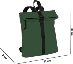 New Rebels Mart Waterafstotende Rolltop Rugzak - Medium - Groen -Beroemde Bagage Winkel 1200x1058 2