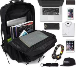 Merkloos Leger Rugzak - 45L - Camouflage - Militaire Tactische Tassen Voor Heren - Voor De Jacht - Voor Trekking - Rugzak - Waterdicht - Bug Out Bag - Airsoft - Zwart -Beroemde Bagage Winkel 1200x1059 1