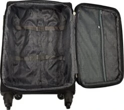 SB Travelbags Bagage Stoffen Koffer 75cm 4 Wielen Trolley - Zwart -Beroemde Bagage Winkel 1200x1069