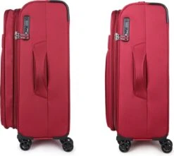 Decent D-Upright Large Koffer - 76 Cm Expandable - TSA Slot - Bordeaux Rood -Beroemde Bagage Winkel 1200x1074