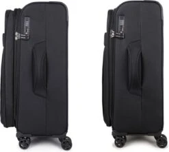 Decent D-Upright Large Koffer - 76 Cm Expandable - TSA Slot - Zwart -Beroemde Bagage Winkel 1200x1076