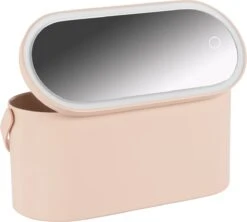 Peach Beauty Luxe Reis Beautycase - LED-spiegel - Dusty Pink - Oplaadbaar - Luxe Uitvoering -Beroemde Bagage Winkel 1200x1077 5