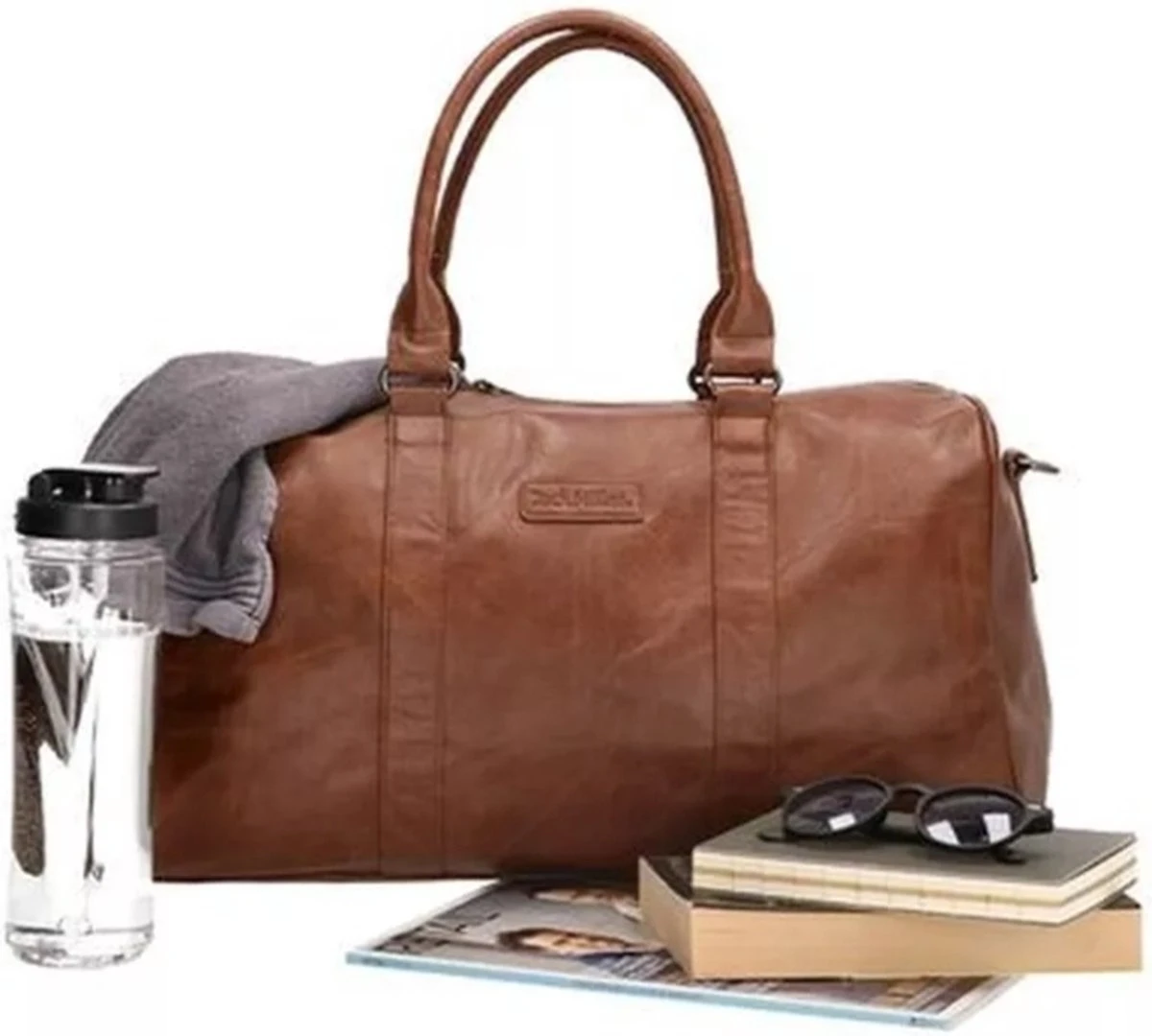 Jack Milles Weekendtas/reistas Heren & Dames Donkerbruin | Reistassen | Weekendtassen 5 Jack Milles Weekendtas/reistas Heren & Dames Donkerbruin | Reistassen | Weekendtassen - Afbeelding 3