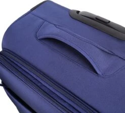 Decent D-Upright Medium Koffer - 66 Cm Expandable - TSA Slot - Donkerblauw -Beroemde Bagage Winkel 1200x1087