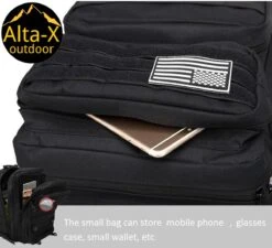 Alta-X Tactical Backpack 45l | Tactische Rugzak | Leger Rugtas - Sport - School - Werk | Zwart - Leger Tas -Beroemde Bagage Winkel 1200x1093 2