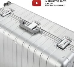 CarryOn Kofferset ULD - Luxe Aluminium Handbagage Koffer 55cm + 76cm Grote Reiskoffer - Dubbel TSA Slot - Zilver -Beroemde Bagage Winkel 1200x1097 1